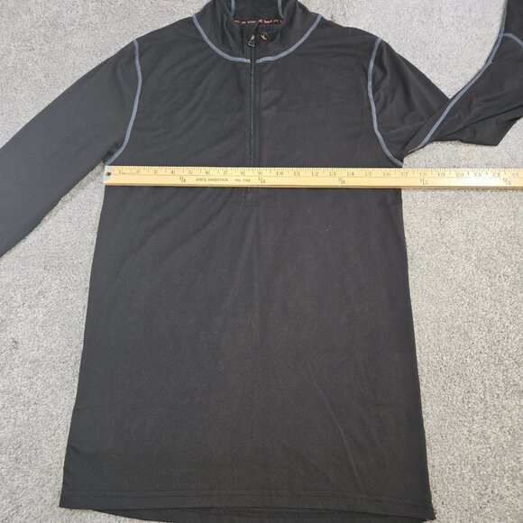 Terramar Long Sleeve Base Layer‎ Shirt Mens Medium Black Climasense Poly Blend - Picture 6 of 12